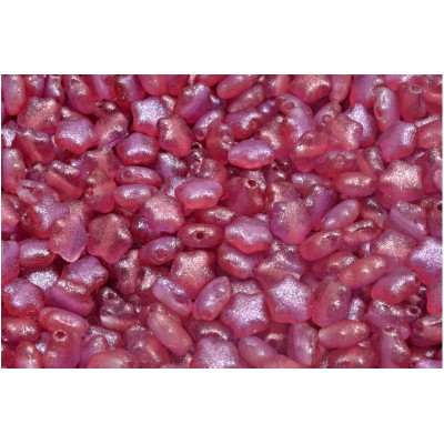 Flat Star Beads 6x6mm Fuchsia Pink 542006 | Czech Glass Rutkovsky