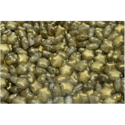 Flat Star Beads 6x6mm Crystal Gold 00030-542013 | Rutkovsky