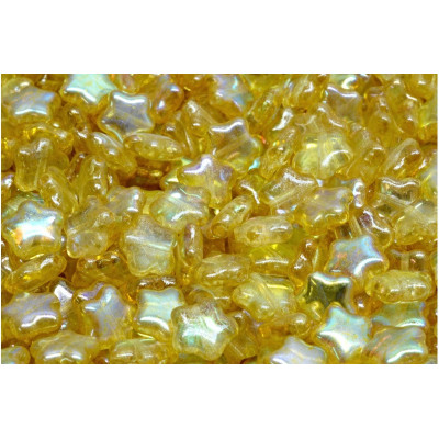 Flat Star Beads 8x8mm Golden Yellow Luster 00030-28701-34302