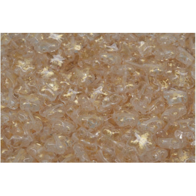 Flat Star Beads 8x8mm Crystal Gold 00030-94401 | Czech Glass
