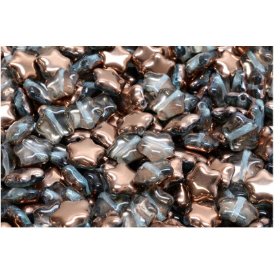 Flat Star Beads 8x8mm Metallic Bronze Grey 60000-27101 | Glass Beads