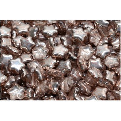Flat Star Beads 8x8mm Rose Gold Copper 27001 | Rutkovsky Glass