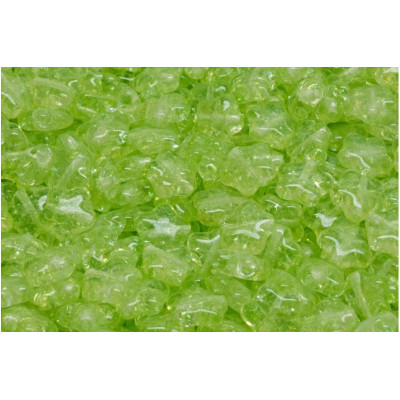 Flat Star Beads 8x8mm Lime Green Transparent 00030-85500-34310