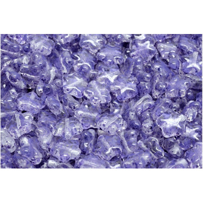 Flat Star Beads 8x8mm Violet Purple 00030-94325 | Czech Glass
