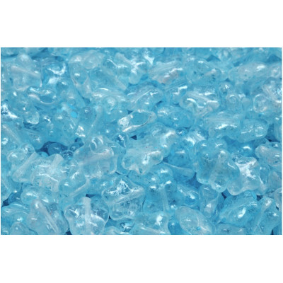 Flat Star Beads 8x8mm Light Blue 00030-94323 | Rutkovsky Czech Glass