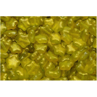 Flat Star Beads 8x8mm Yellow Gold 00030-542009 | Czech Glass
