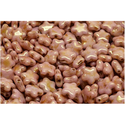 Flat Star Beads 8x8mm Mauve Bronze 65491 | Rutkovsky Czech Glass