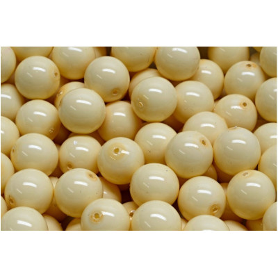 10mm Cream Round Beads 02010-48114 | Czech Glass Rutkovsky
