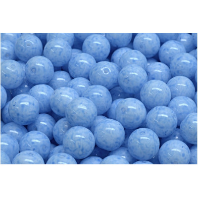 Round Beads 8mm Blue Marbled 02010/34307 | Rutkovsky Czech Glass