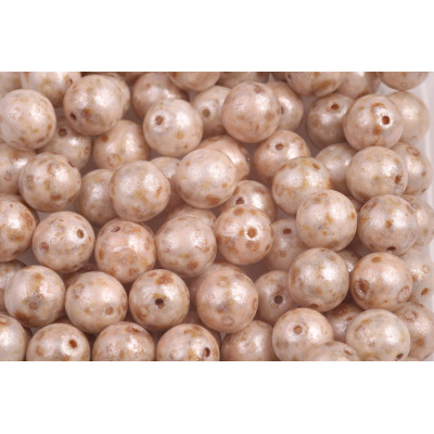 Round Beads 8mm Beige Picasso 02010-34301-86800 | Rutkovsky