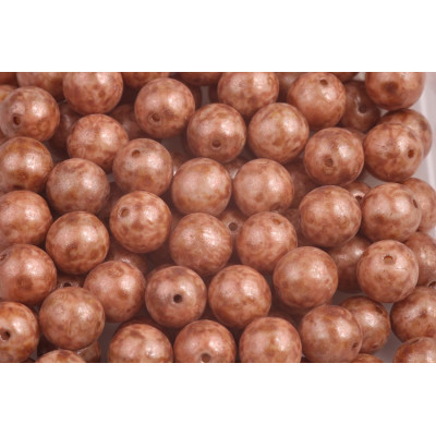 8mm Round Beads Mottled Brown 02010-34303-86800 | Rutkovsky Glass