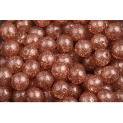 Round Beads 8mm Rose Gold Crackle 34303-85501 | Czech Glass