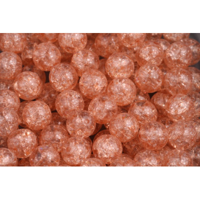 Round Beads 8mm Peach Crackle 34305-85501 | Rutkovsky Czech Glass