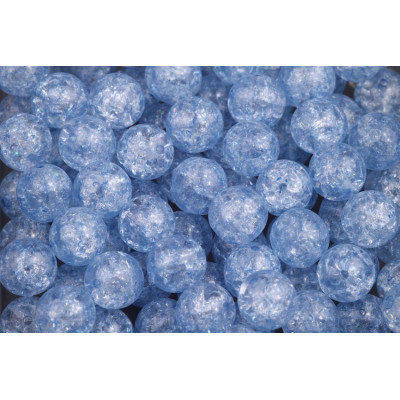Round Beads 8mm Light Blue Crackle 34307-85501 | Czech Glass Beads