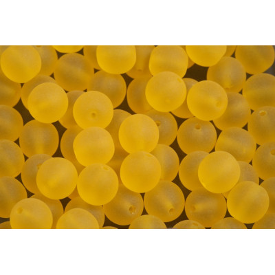 Round Beads Matte Yellow 8mm 80000-84110 | Czech Glass Beads