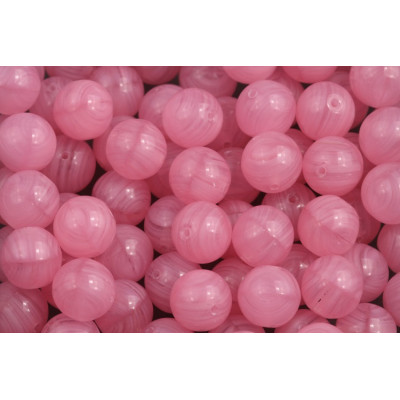 Pink Czech Glass Round Beads 8mm Jaspeado | Rutkovsky