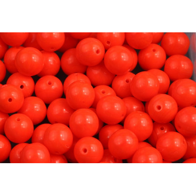 Round Beads 8mm Neon Orange 93400 | Vetro Ceco Rutkovsky