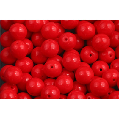 Round Beads 8mm Red 93200 | Czech Glass Beads Rutkovsky