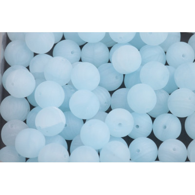 8mm Round Beads Light Blue Frosted 60310-84110 | Czech Glass