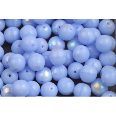 Round Beads 8mm Light Blue Iridescent 31010-28701 | Rutkovsky