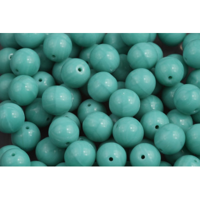 Teal Turquoise Round Beads 63130 8mm | Czech Glass Beads