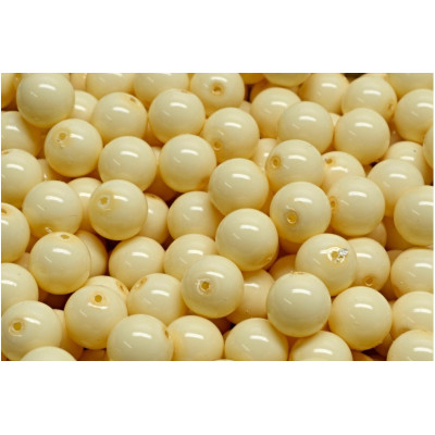 8mm Round Beads Cream 02010-48114 | Rutkovsky Czech Glass