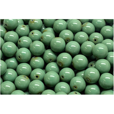 Sage Green Round Beads 8mm 02010-48597 | Czech Glass Beads