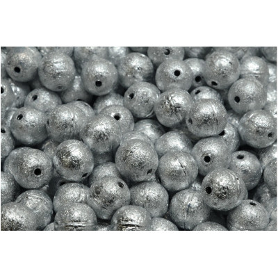 Round Beads 8mm Etched Silver 23980 - ETCH-27000 | Rutkovsky