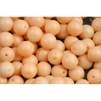 Czech Glass Round Beads 8mm Peach Gold 02010-542014 | Rutkovsky