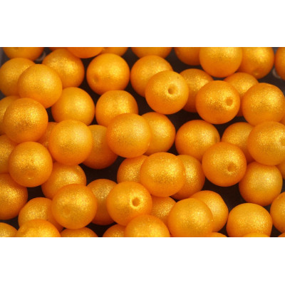Orange Czech Glass Round Beads 8mm 02010-542007 | Rutkovsky
