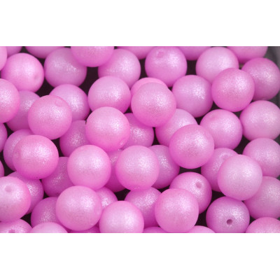 Czech Glass Round Beads 8mm Pink Shimmer 02010-542002 | Rutkovsky