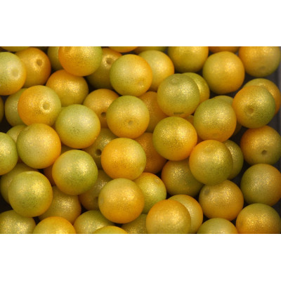 Round Beads 8mm Yellow Green Nebula 02010-542009 | Rutkovsky