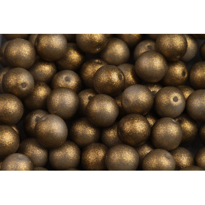 8mm Round Beads Bronze Gold 02010-542013 | Czech Glass Rutkovsky