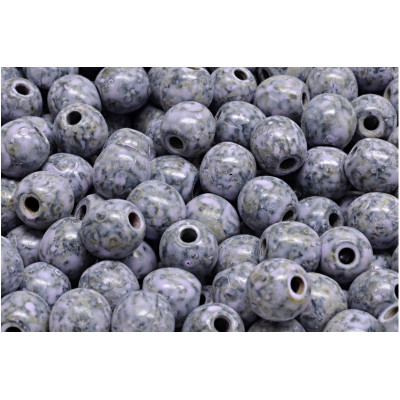 8mm Round Beads Picasso Lilac 23980-86800-33305 | Rutkovsky