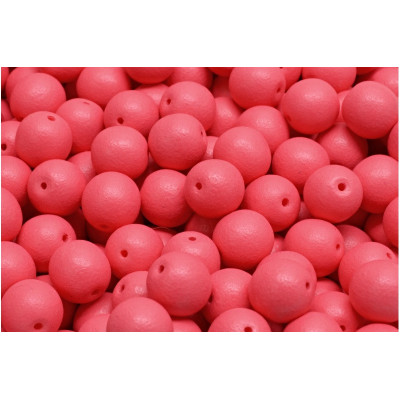 Czech Glass Round Beads 8mm Pink Matte 02010-22M08 | Rutkovsky