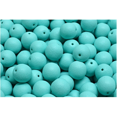 Round Beads 8mm Matte Turquoise 02010-22M16 | Rutkovsky Glass