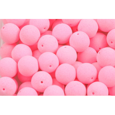 Neon Pink Round Beads 8mm 92923 | Czech Glass Rutkovsky