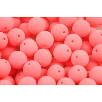 Perle tonde rosa neon 8mm opaco Vetro ceco 92944 | Rutkovsky