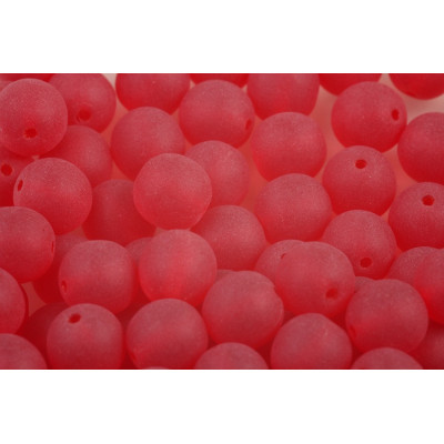 Matte Red Round Beads 8mm 90080 MAT | Czech Glass Beads