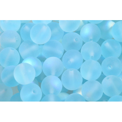 Czech Round Beads 8mm Matte Light Blue 60000 - MAT-28701 | Glass Beads
