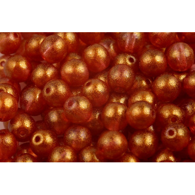 Czech Round Beads 8mm Orange Candy Color 00030/12605 | Rutkovsky