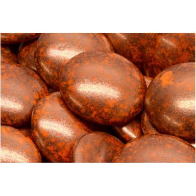 25mm Czech Glass Cabochon Beads Terracotta Bronz 98412-15496