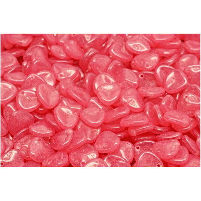 Rose Petal Beads 8x7mm Pink Luster 00030-20007 | Rutkovsky Glass