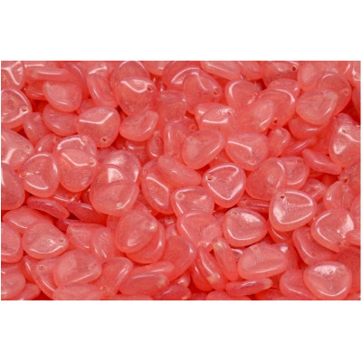 Rose Petal Beads 8x7mm Coral Pink 00030-20010 | Rutkovsky Glass