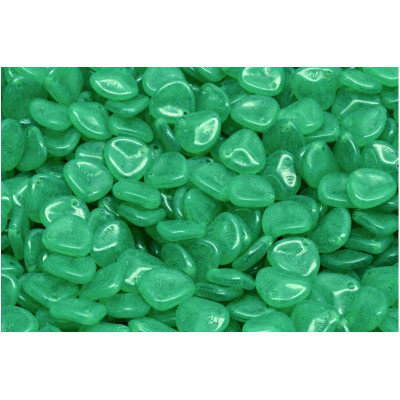 Rose Petal Beads 8x7mm Mint Green Luster 00030-21085 | Rutkovsky