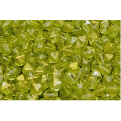 Bicone Beads 6x6mm Lime Green 542008 | Rutkovsky