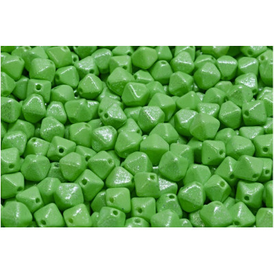Czech Bicone Beads 6x6mm Apple Green 33508 | Rutkovsky
