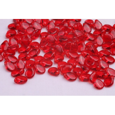 Preciosa Pip Beads 5x7mm Ruby Red 90080 | Czech Glass Petals