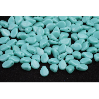 Preciosa Pip Beads 5x7mm Turquoise Green Opaque 63130 | Czech Glass