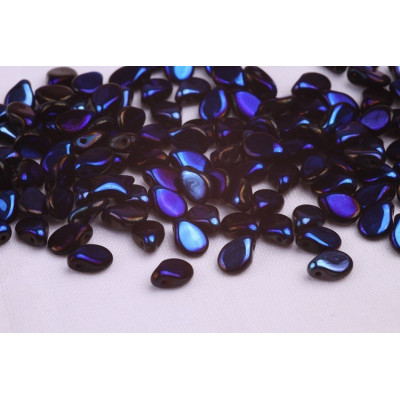 Preciosa Pip Beads 5x7mm Black Azuro 23980/22203 | Czech Petals